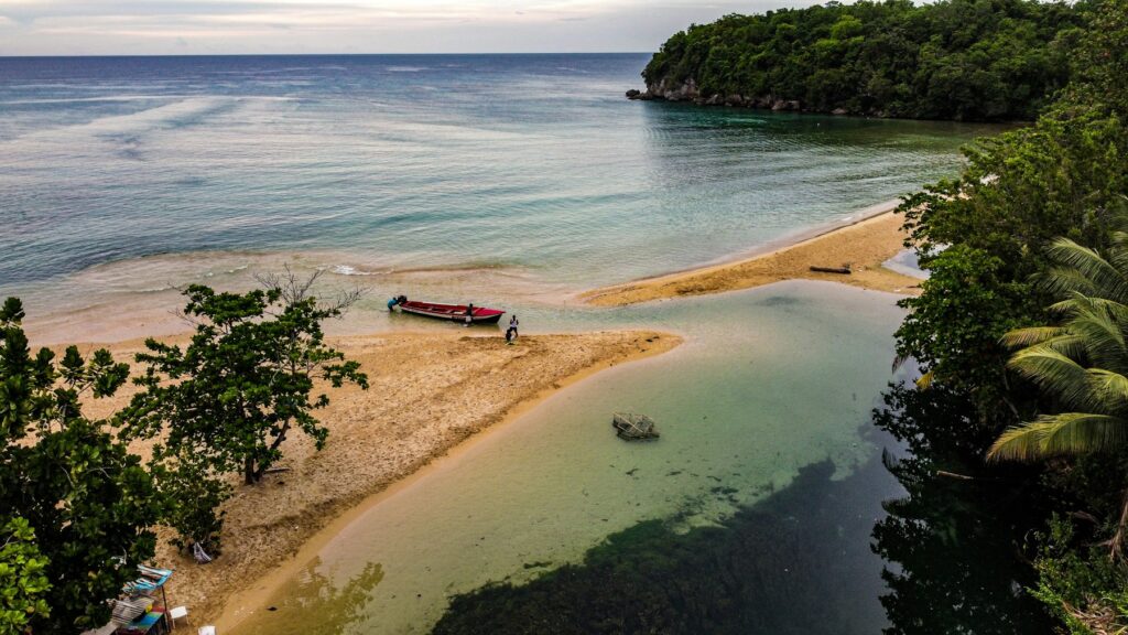 Praia na Jamaica