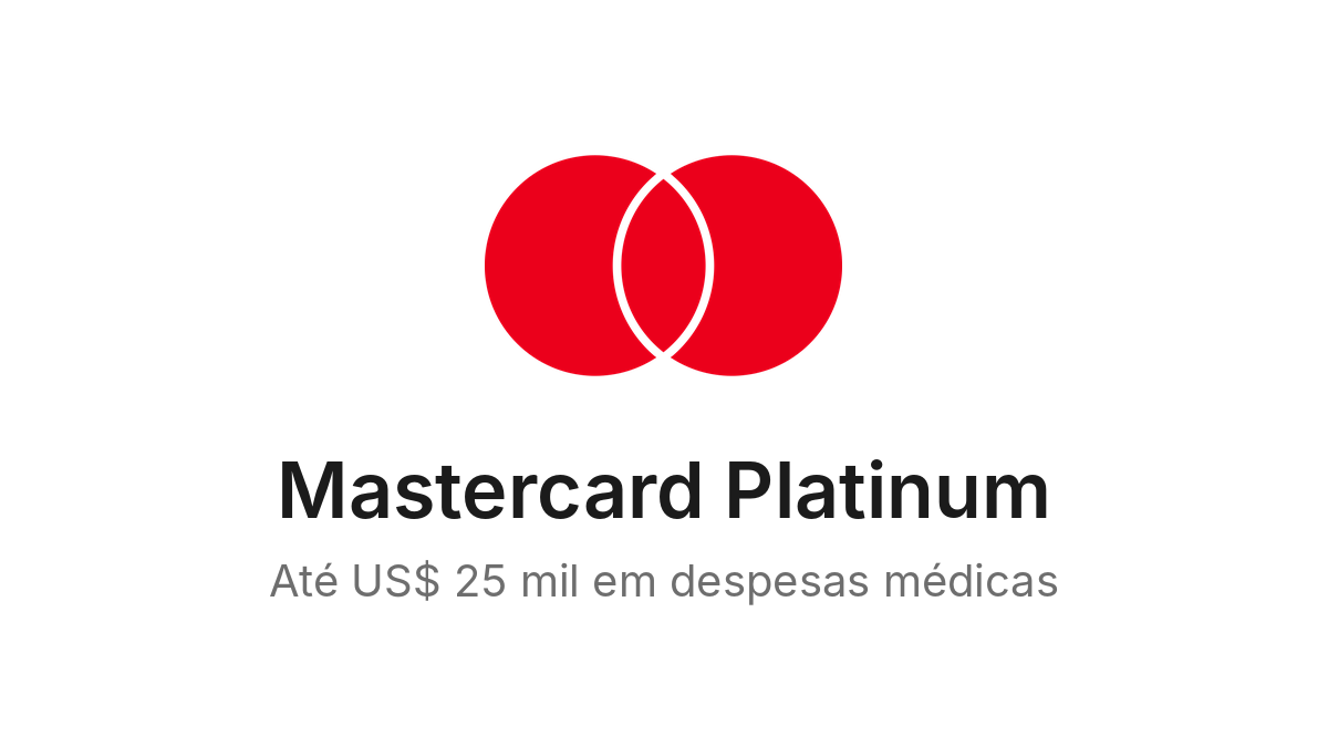 Seguro viagem dos cartões Mastercard Platinum