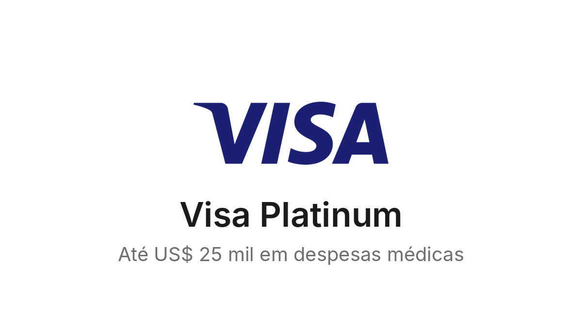 Seguro viagem dos cartões Visa Platinum