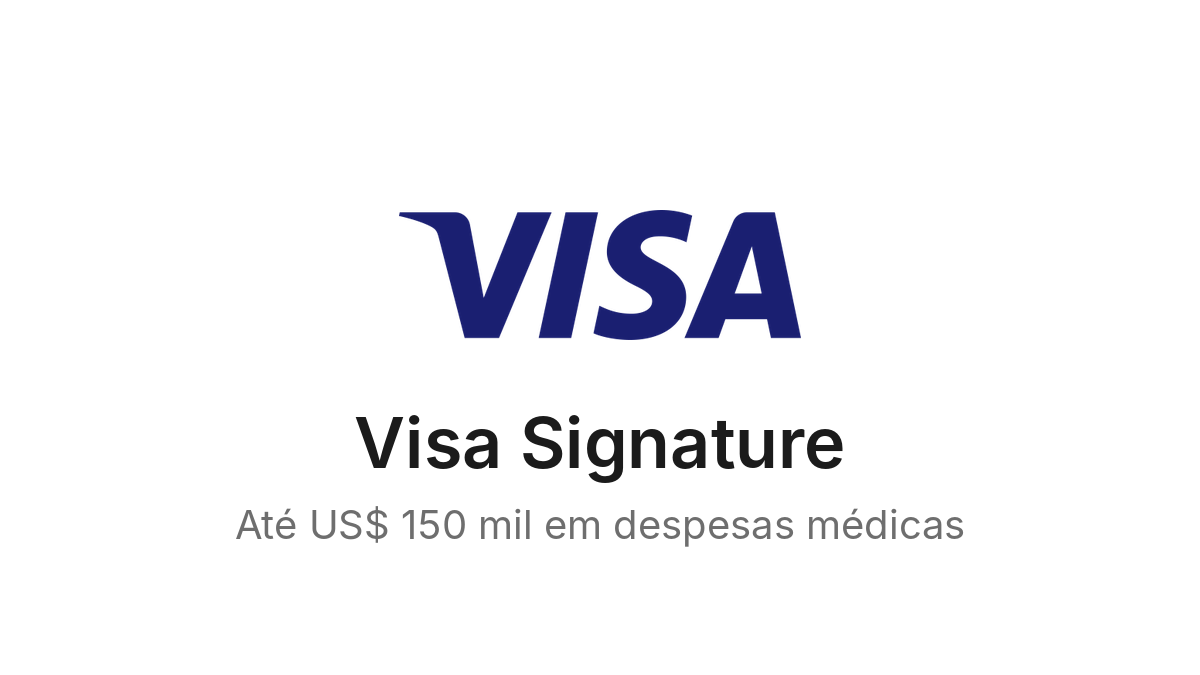 Seguro viagem dos cartões Visa Signature
